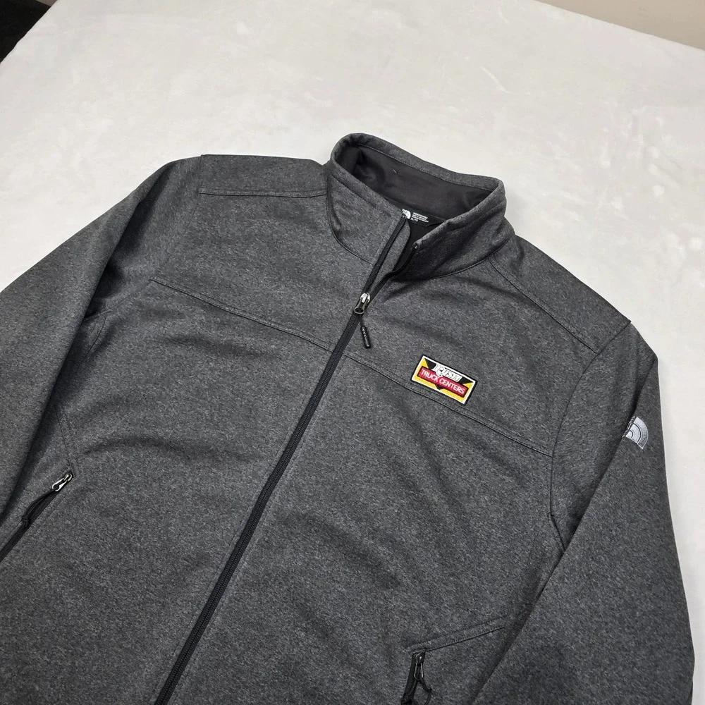 The North Face WindWall Jacket Mens XL Gray Soft Shell Windbreaker Co.‎ Logo